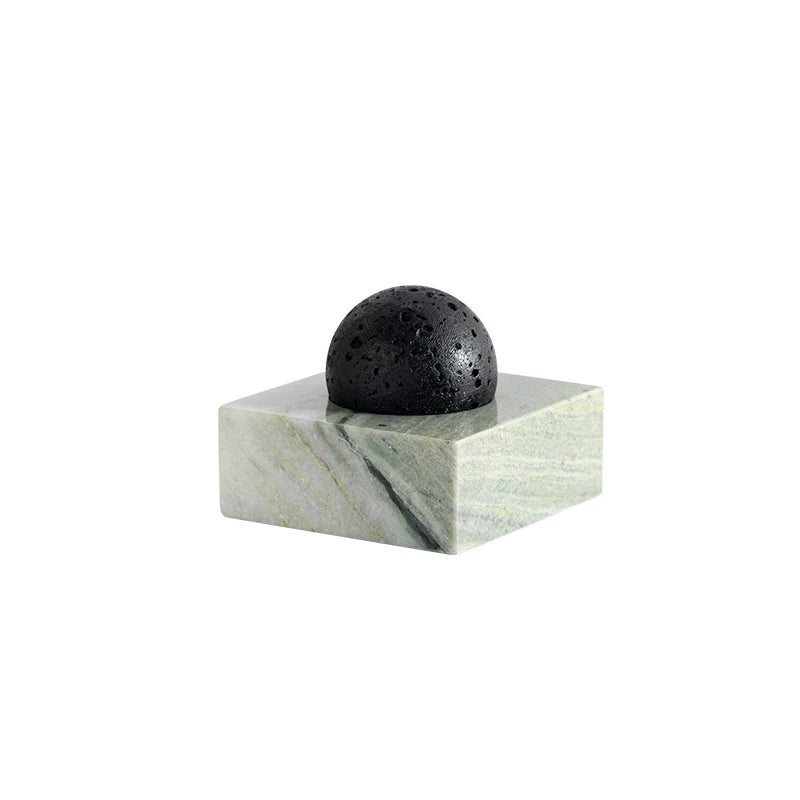 Black Lava Rock Stone Diffuser with Marble Base, Luxury Essential Oil Diffusers for Home Offices Yoga Sauna SPA | Kimlud...