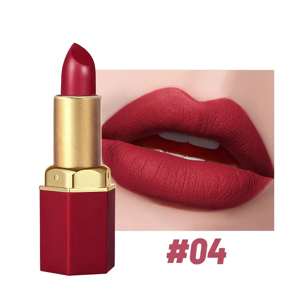 6 Colors Sexy Matte Lipstick Waterproof Long Lasting Color Rendering Non-stick Velvet Lips Liner Pencil Woman Makeup Cosmetics