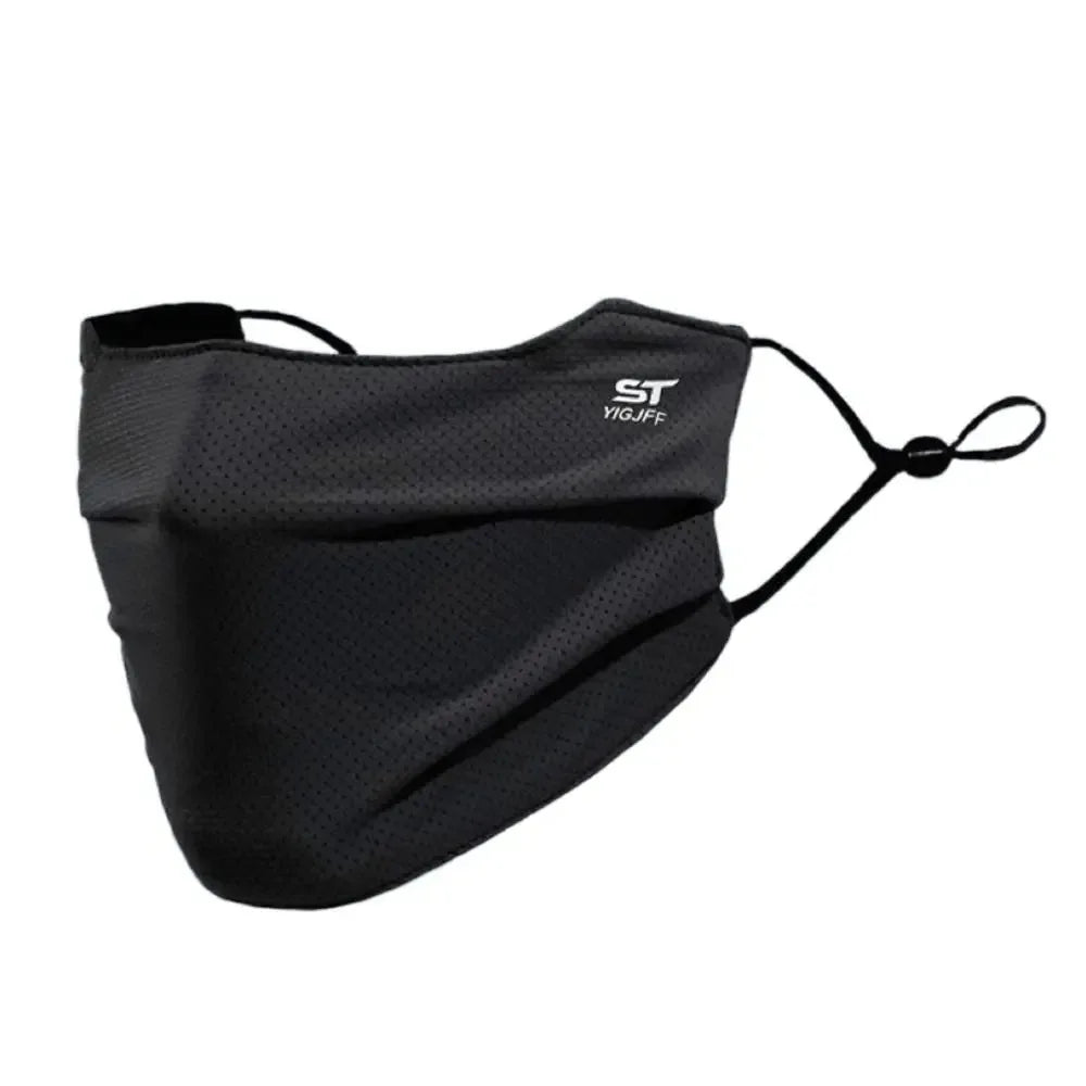 Breathable Ice Silk Face Cover UV Face Shield Washable Reusable Sun Protection Face Mask for Motorcycle Running Riding Exercise