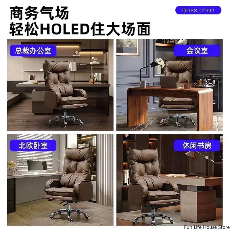 Modern Business Boss Office Chair, Bedroom Office Computer Chair, Sitting Room Comfortable Leisure Chair, Home Furniture...