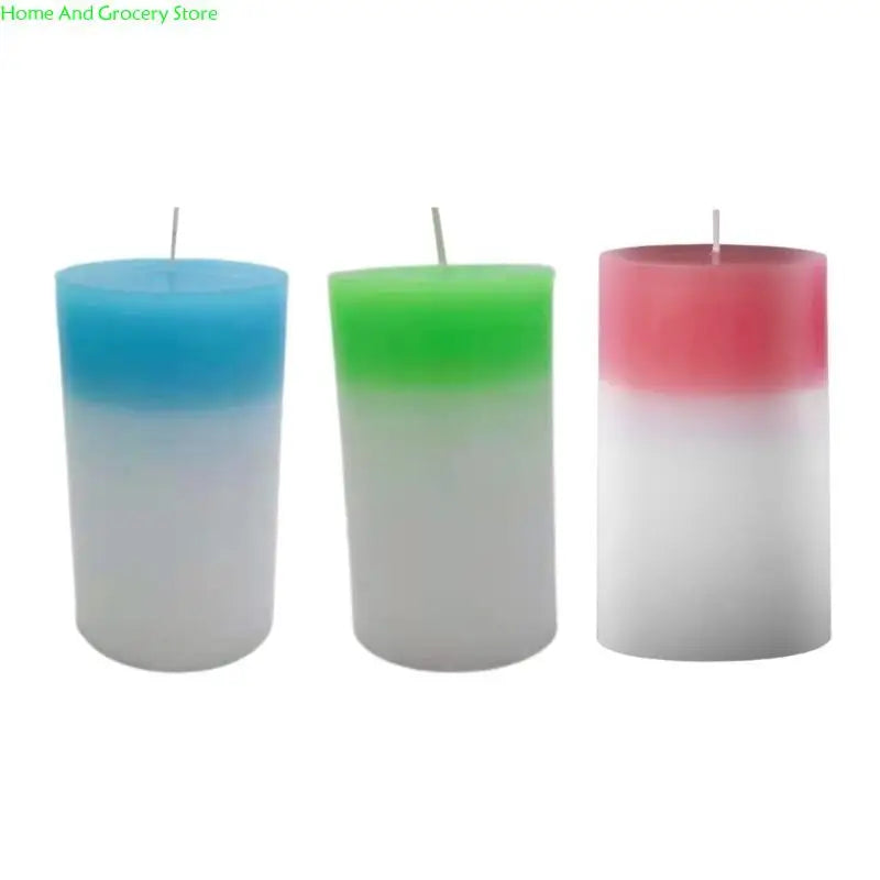 0XXA for Creative LED Color Changing Real Wax Wick Pillar Candles for Living Room Bedroom Bathroom Decoration