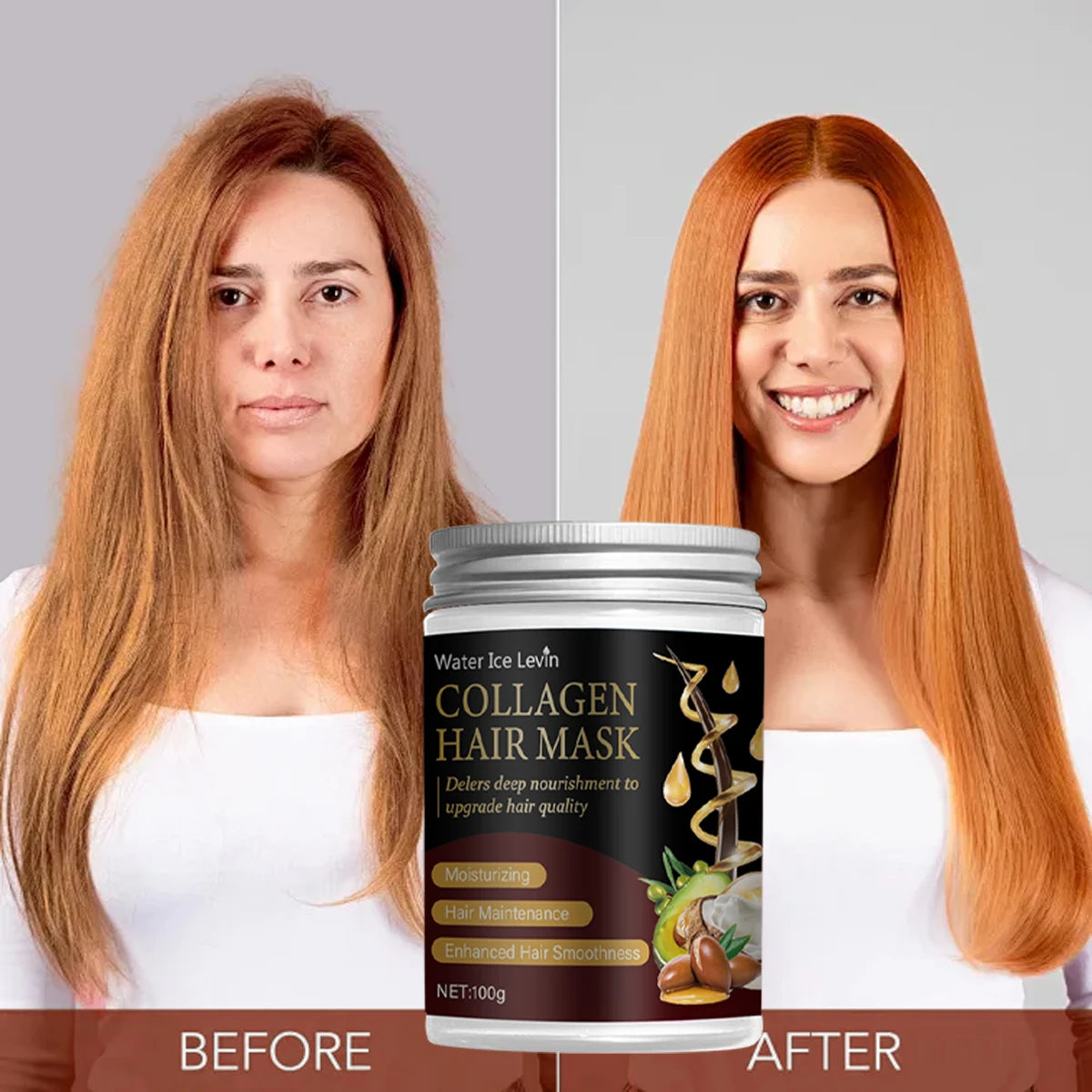 Collagen Hair Mask with Argan & Coconut Oil - Deep Nourishment for Enhanced Smoothness & Moisture. For Men & Women |...