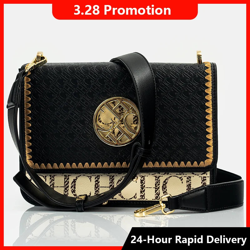 CH Solid Design Shoulder Bag Dark Letter Embossed Ladies Party Bag Exquisite Luxury Brand Fashion Design Handbag Classic...