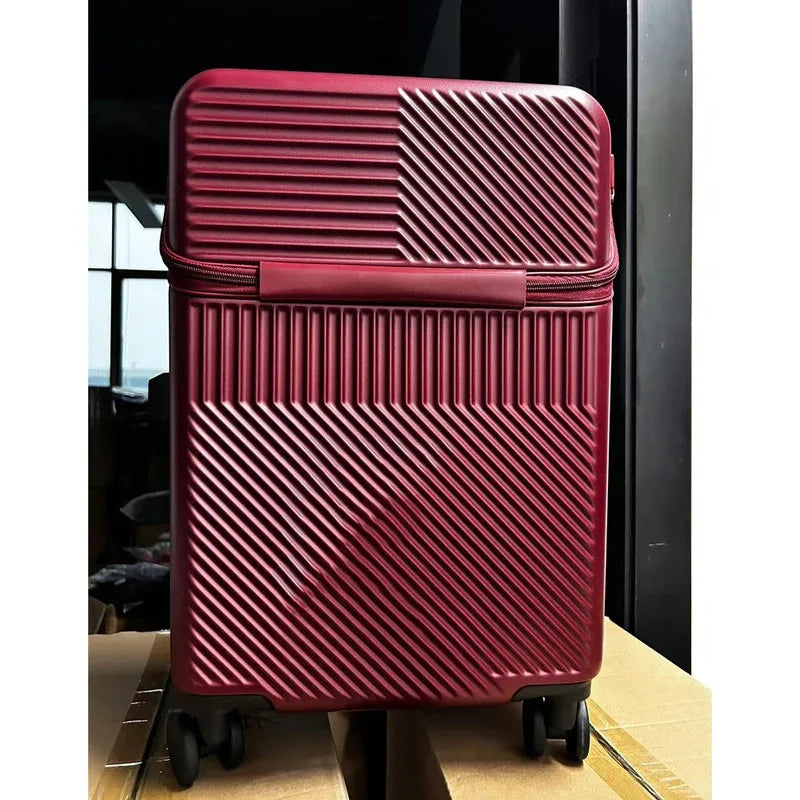 Suitcase Luggage Stylish Business Suitcase with Cup Holder Compact 20-inch Lightweight Carry-on - Kimlud