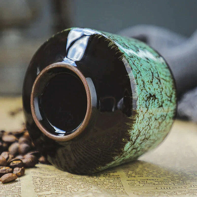 Best Selling Colorful Reactive glaze Ceramic Coffee Mug 170ml Ceramic Espresso Tea Cup Home Office Lacquered water cups