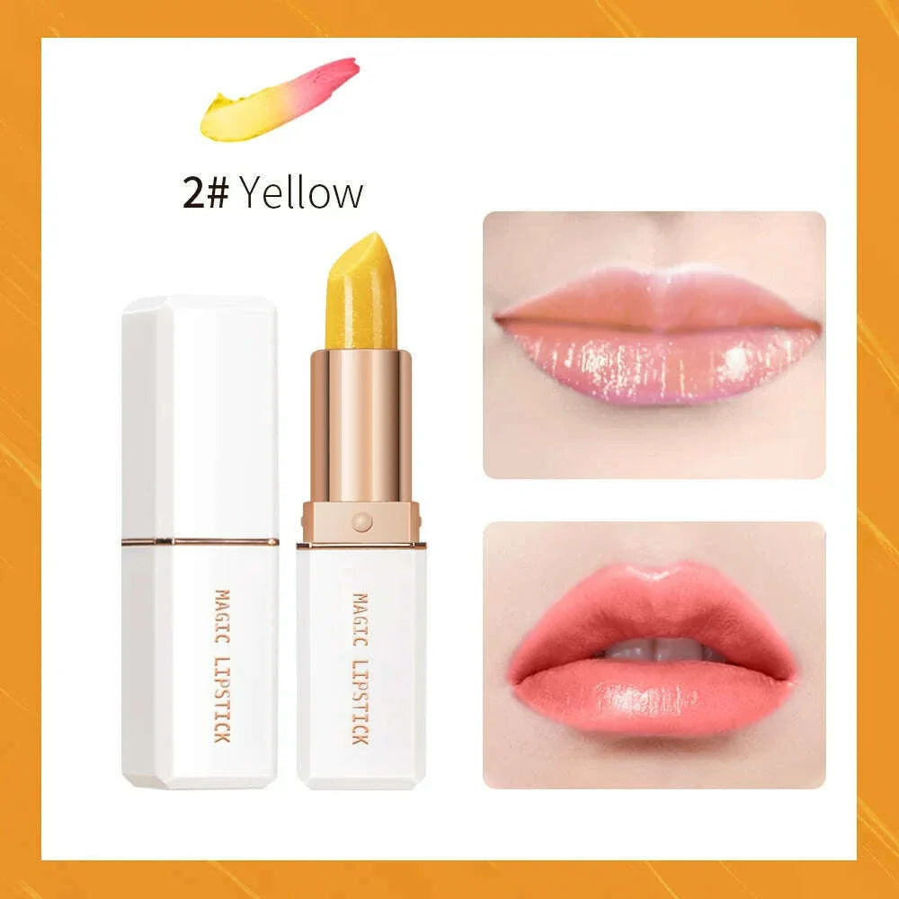 lakerain 6 Colors Magic Lipstick Temperature Color Changing Lip Stain Gloss Moisturizing And Long Lasting Waterproof Lip Balm