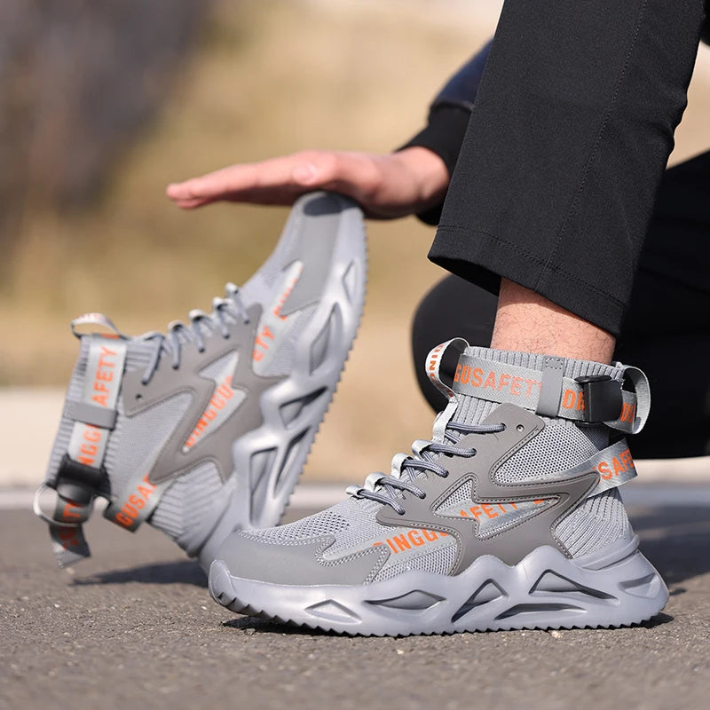 Work Safety Boots Men Indestructible Steel Toe Cap Safety Shoes Breathable Work Sneakers Protective Work Shoes Footwear...