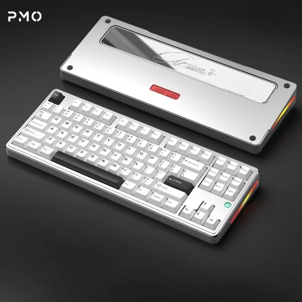 PMO Aurora80 Mechanical Keyboard Wireless Tri-mode Gasket/TOP Hot-Swap RGB Custom Aluminum Office Gaming Keyboard PC...