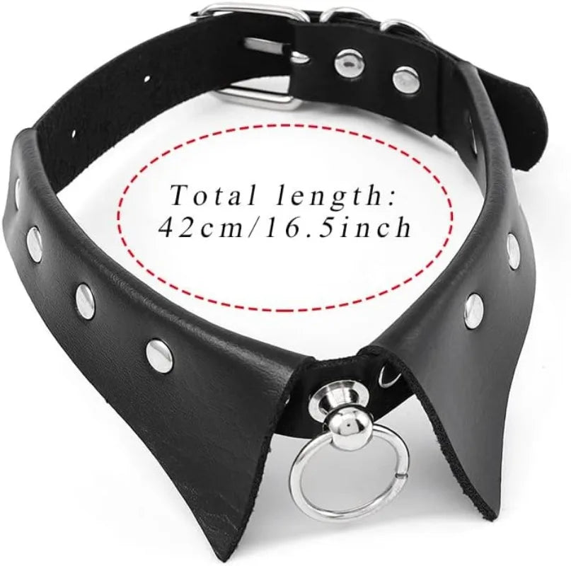 Gothic Leather Choker Necklaces Black Punk Nightclub Jewerly Accessories for Women Girlfriend