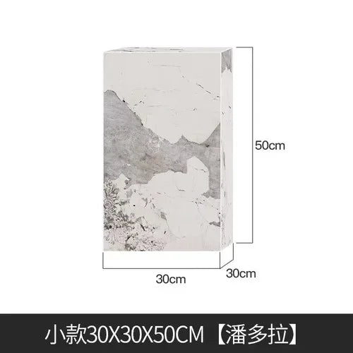 Bedroom Marble Table Luxury White Unique Minimalist Sofa Side Table Square Aesthetic Mesas De Centro Para Sala Room Furniture - Kimlud