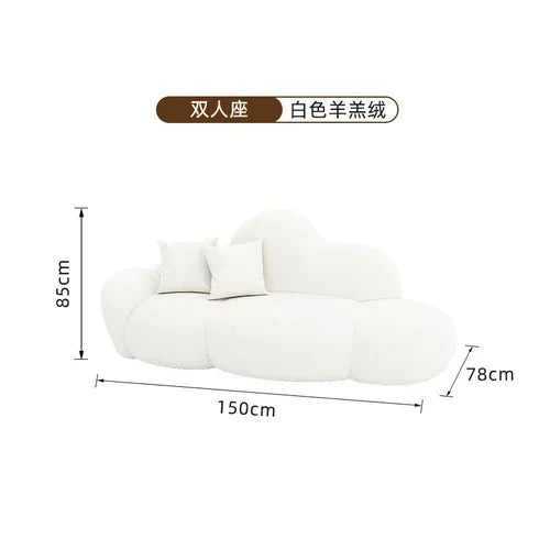 Lambswool Modern Sofa Mid Century White Italiano Plus Size Relax Couch Minimalist Luxury Design Muebles Para El Hogar...
