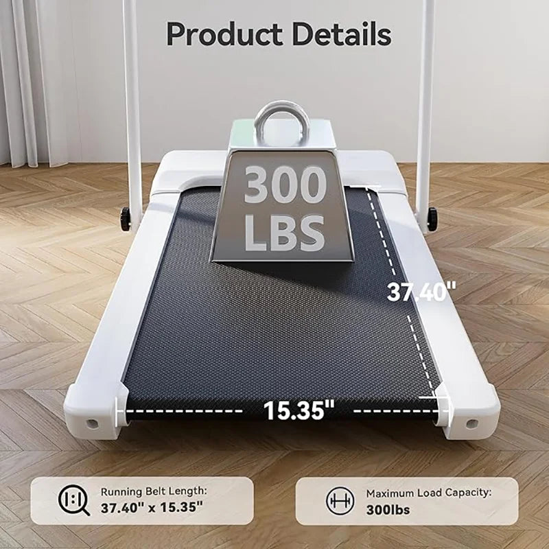 Hot Walking Pad Treadmill with 9% Incline Under-Desk for Home/Office 37.4inch Belt LCD Display Portable Foldable Safety Armrest - Kimlud