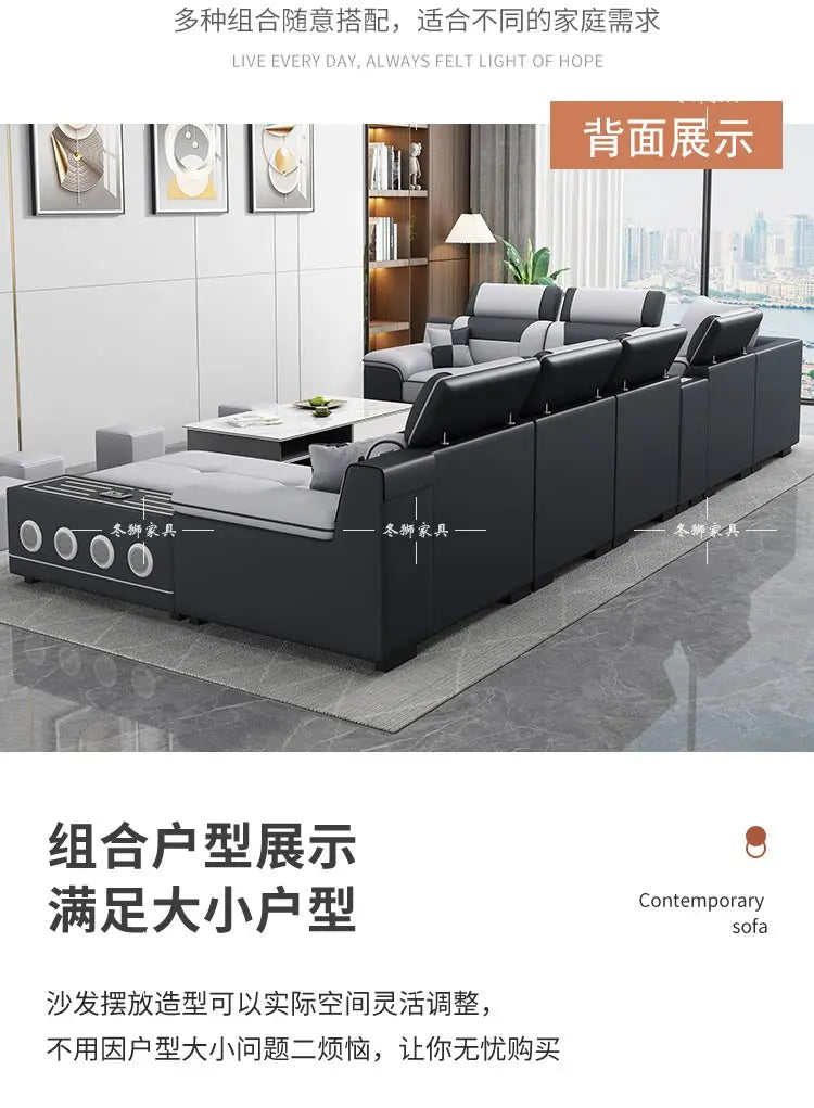 Fabric sofa modern simple living room combination large and small apartment furniture cat scratching skin leave-in technology cl