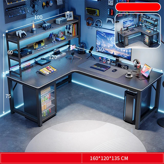 Home office computer table l shape desk gaming
