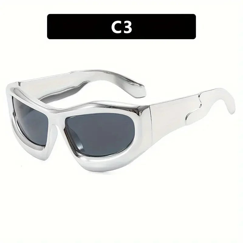 Vintage New Y2K Quirky-Shaped Stylish Glasses for Outdoor Cycling, Unique Eyewear for Women - Kimlud