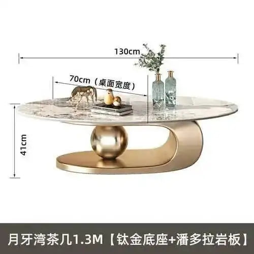 Nordic Living Room Coffee Tables Modern Design Decor Oval Coffee Tables Minimalist Mesa De Centro De Sala Home Furniture - Kimlud