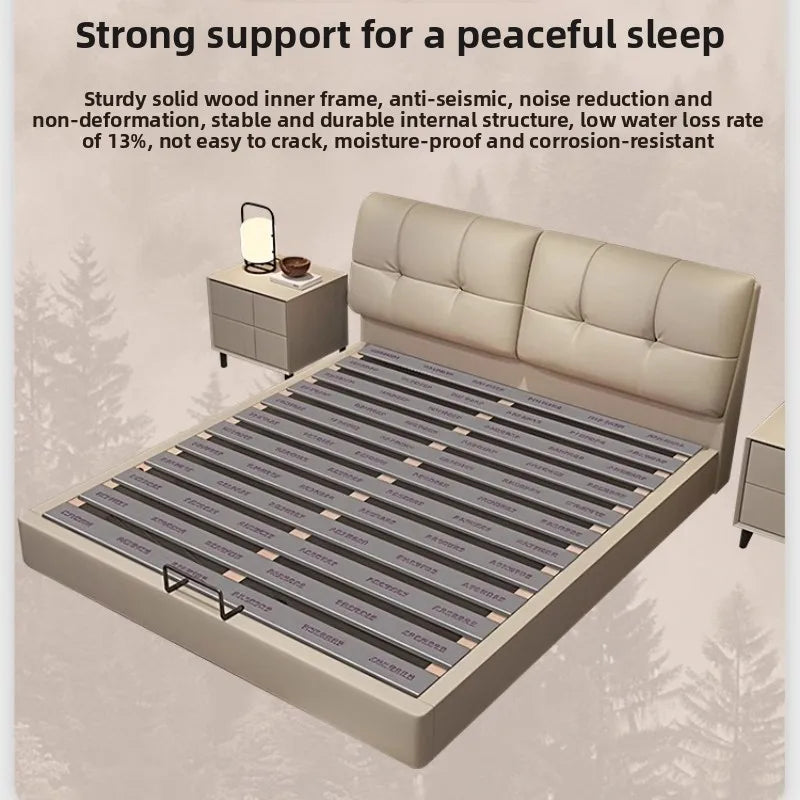 Soft package master bedroom, high-end and atmospheric storage with storage drawers, modern, simple and convenient double bed