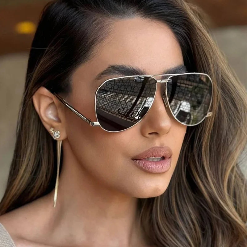 2025 Women Sunglasses Aviation Sung Glasses Retro Female Pilot Driving Travel Outdoor Ins Eyewears Oculos De Sol UV400 |...
