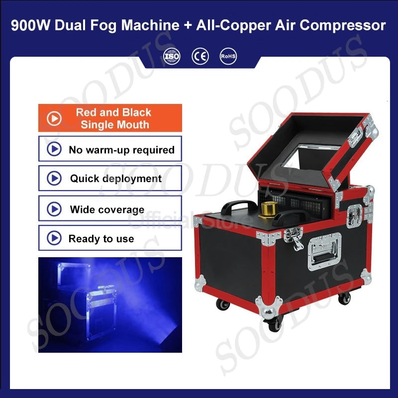 600W/900W Stage Single Double Fog Machine DMX512 Control Fog Hazer Mist Spraying Machine for DJ Disco Wedding Night Bar...