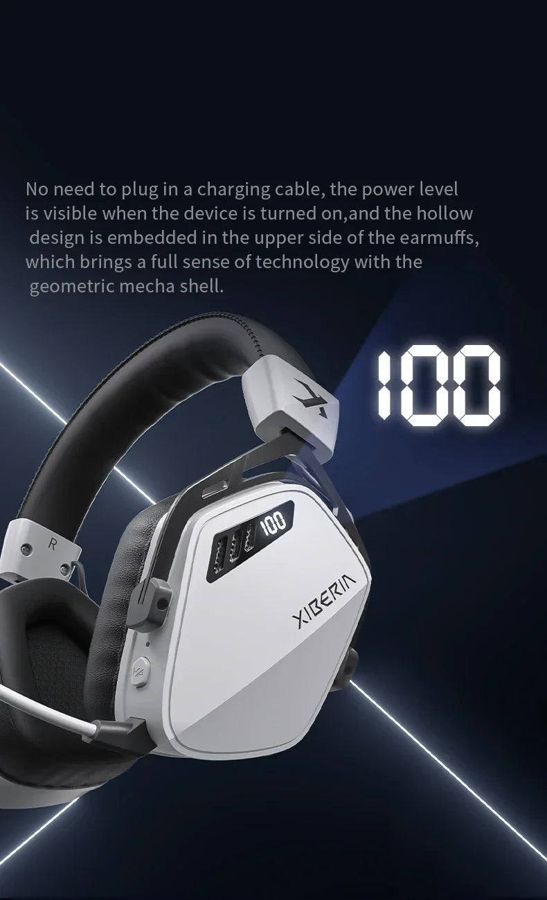 XIBERIA K03S Pro Wireless Headsets Gamer HiFI Surround Sound 2.4GHz 4 Mode 7.1 Gaming Headphones 2000mAh Battery Low Latency IEM
