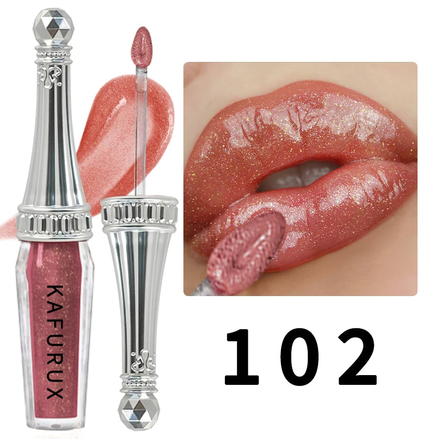 6 Colors Glitter Liquid Lipsticks Shimmer Shiny Lipgloss Pearlescent Lip Tint Mositurizing Long Lasting Lip Glaze Makeup For Wom - Kimlud