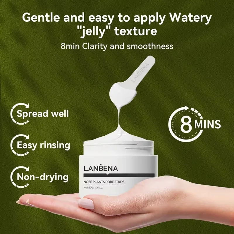 LANBENA Blackhead Remover Pore Cleaner Nose Strips With 60Pcs Paper For All Skin Stype Nose Mask