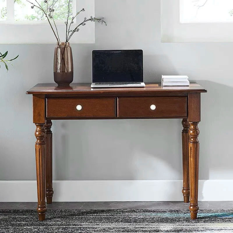 American desk solid wood study furniture simple bedroom writing desk computer table small apartment - Kimlud