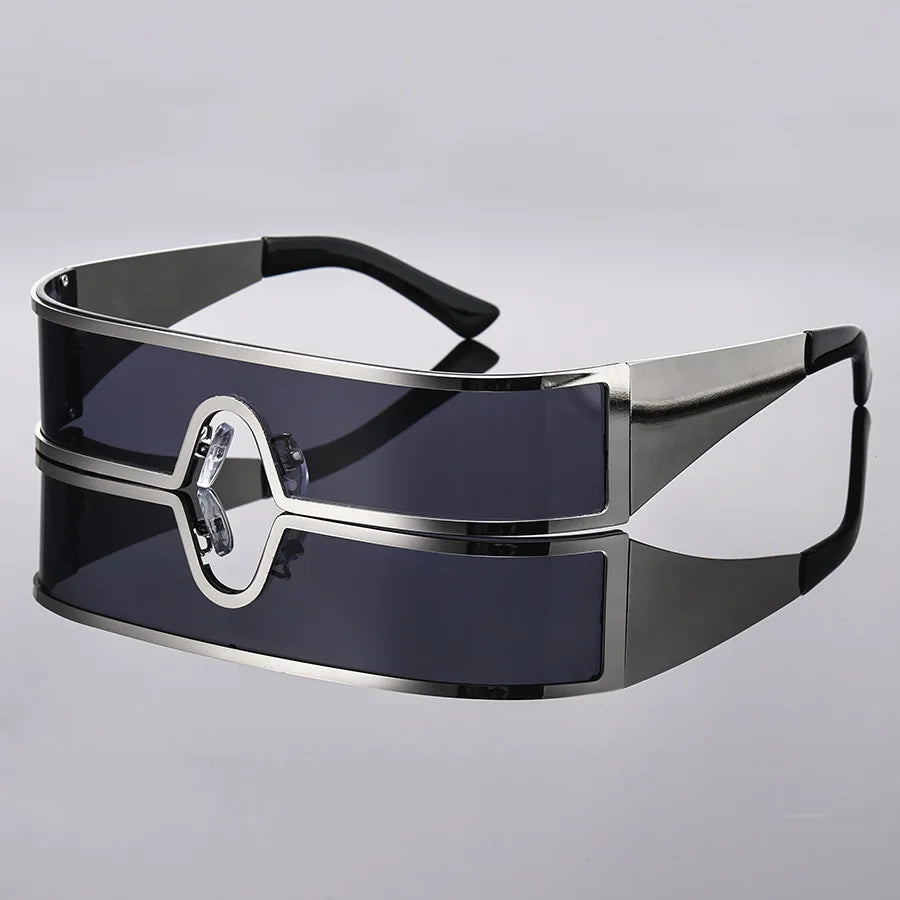 High-end Cyberpunk Style Men's Glasses, Fashionable Design with Future Tech Narrow Frames, Suitable for Parties and...