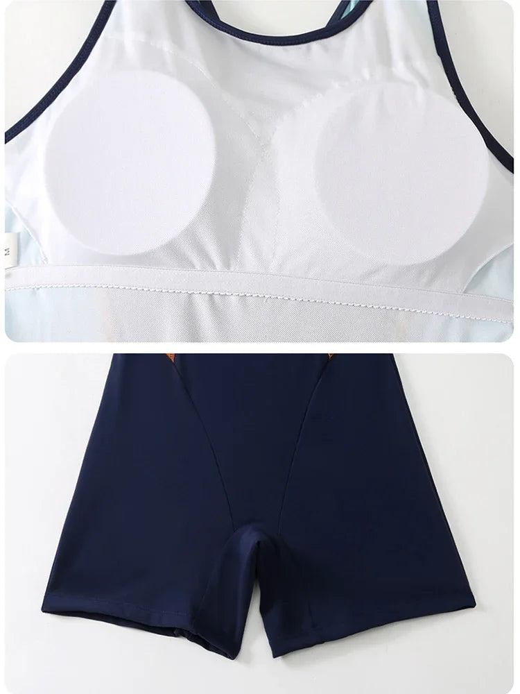 Hanmanyfly Professional Athletic Swimwear Women One Piece Swimsuit Quick Dry Swimming Pool Suit for Girls Trunks Sexy Bodysuit - Kimlud
