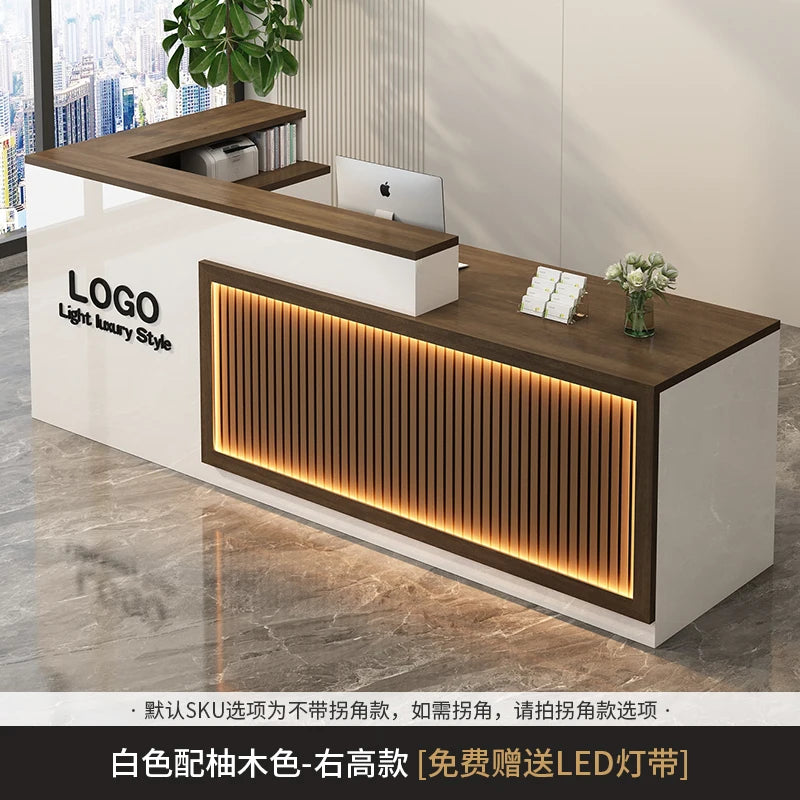 Simple Salon Luxury Reception Desk Decorations Custom Reception Desk Beauty Mostrador Recepción Commercial Office...