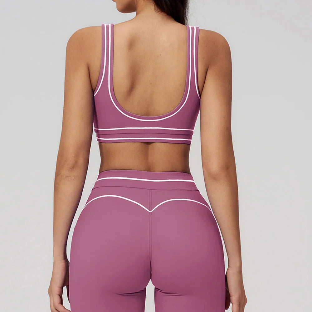 Sexy Sports Bra Women Yoga Bra Elastic Shockproof Running Top Gym Workout Push Up Sports Underwear Backless Breathable...