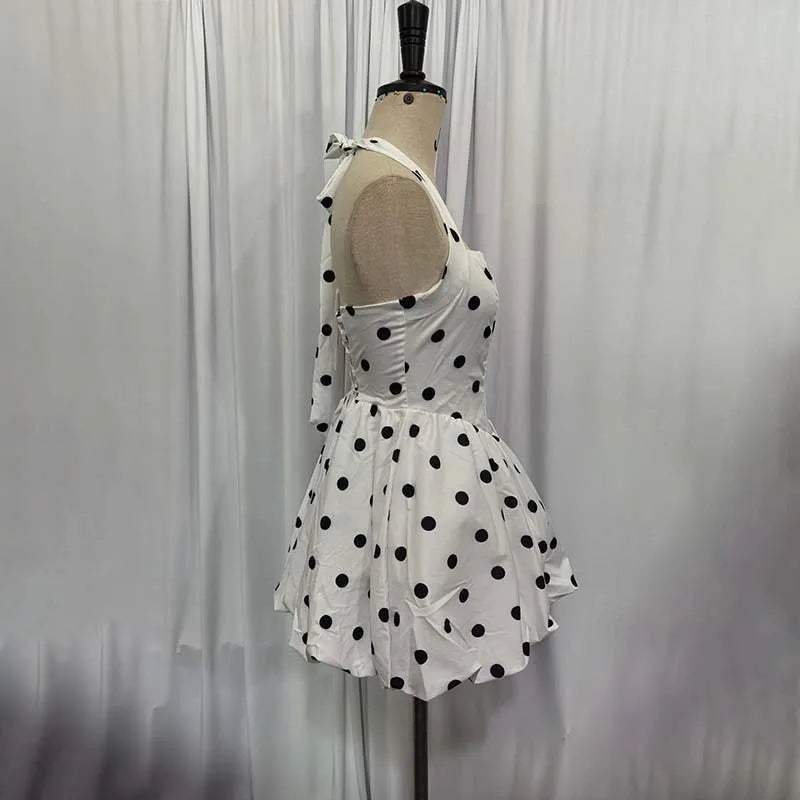 Townlike Waist Wrap A-line Ball Gown Dress Women Halter Mini 2025 Spring Summer Dress Nightclub Sexy Party Dresses