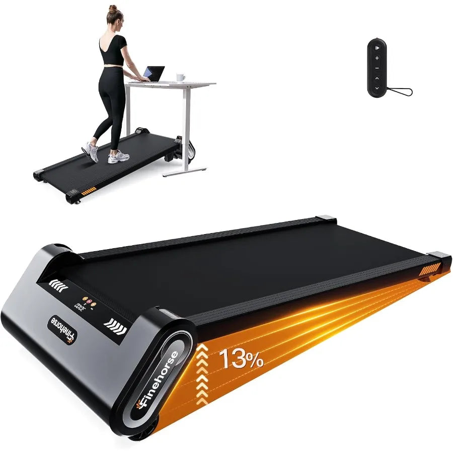 6 in 1 Under Desk Treadmill with Auto Incline for Home Office Use 6Level Adjustable Incline Portable Walking Pad Treadmill with - Kimlud