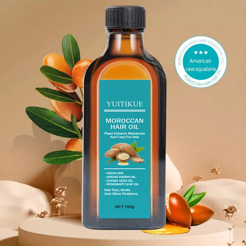 YUITIKUE Moroccan Argan Hair Oil - Repair Dry Frizzy Hair, Reduce Hair Loss, Promote Growth, 100g | Kimlud Mid Range Yuitikue