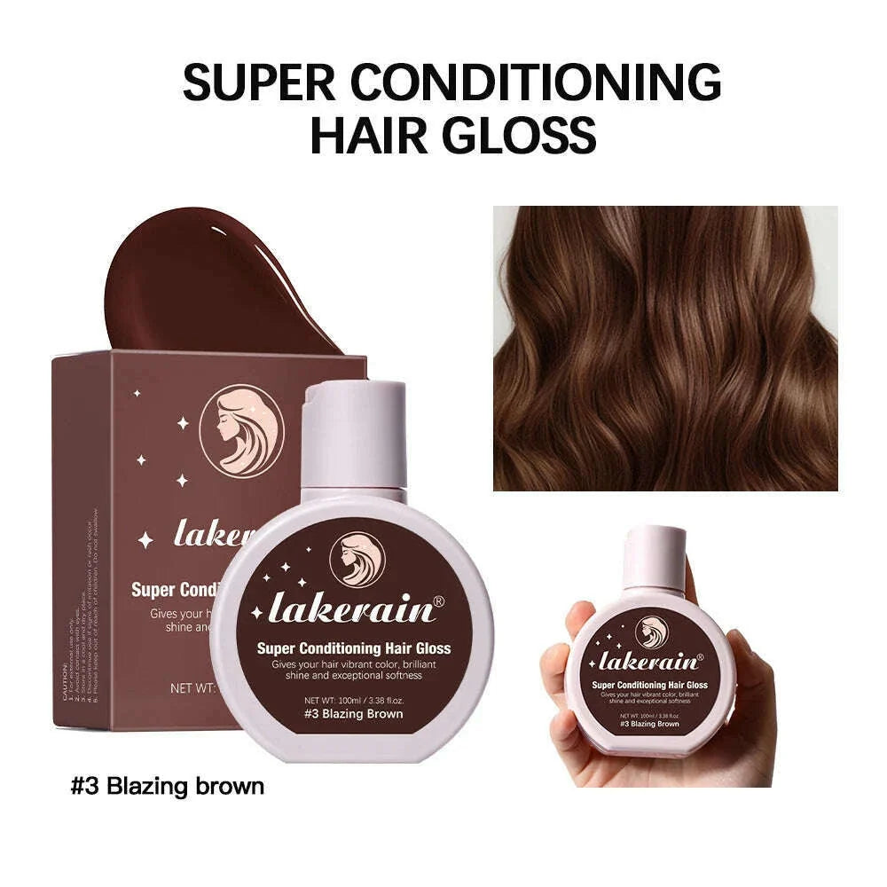 Hair Glaze Super Gloss Color Conditioning Gloss Rinse Out Semi-Permanent Hair Gloss that Enhances Color Nourish and repair Easy