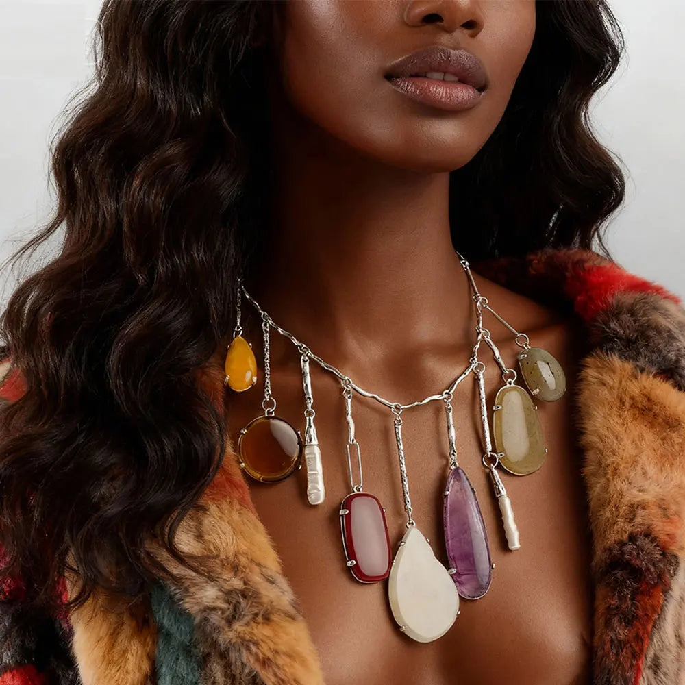 Irregular-shaped Pendant Necklaces In Bohemian Style Are Perfect For Sending Friends And Family For Any Occasion |...