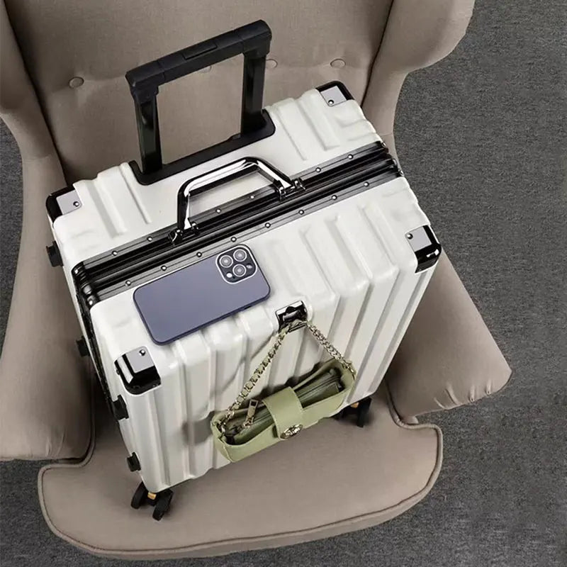 Large Capacity Suitcase Universal Wheel Travel Bag Lightweight Carry-on Boarding Trolley Luggage Aluminum Frame 20/30 inch