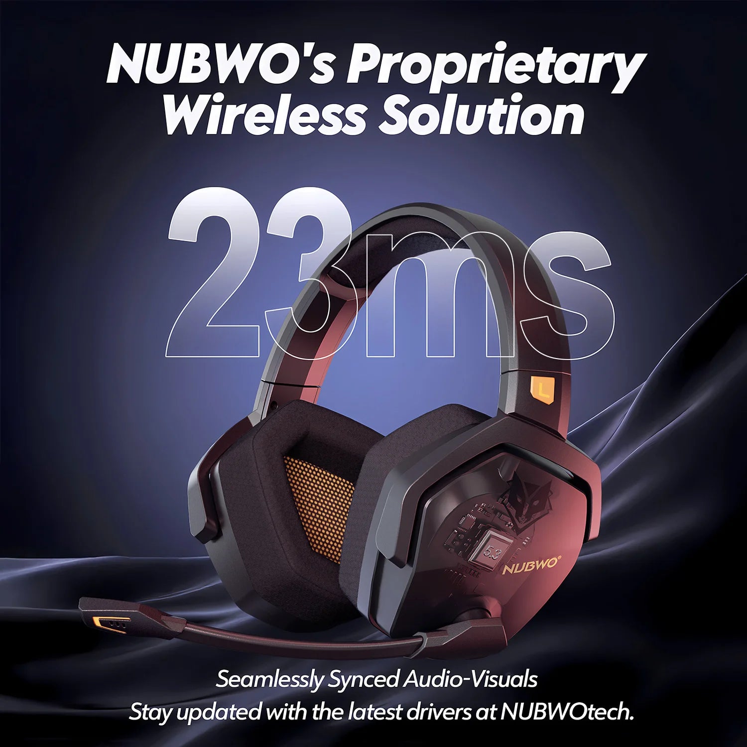 NUBWO G06 Dual Wireless Gaming Headphones 2.4GHz Bluetooth 5.3 Headsets Gamer with Microphone for PS5, PS4, PC, Mobile, Switch
