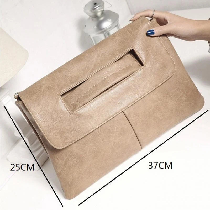 PU Leather Handbag Fashion Women's Envelope Clutch Bag Female Crossbody Bags Ladies Messenger Laptop Tablet Storage Bags