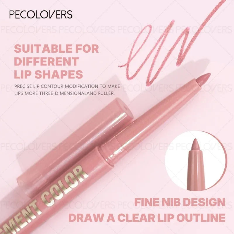 Multi-color Lipstick, Solid Lip Liner, Depicts The Outline of The Lips, Charming and Full Lips, Without Drying, Lip Cosmetics
