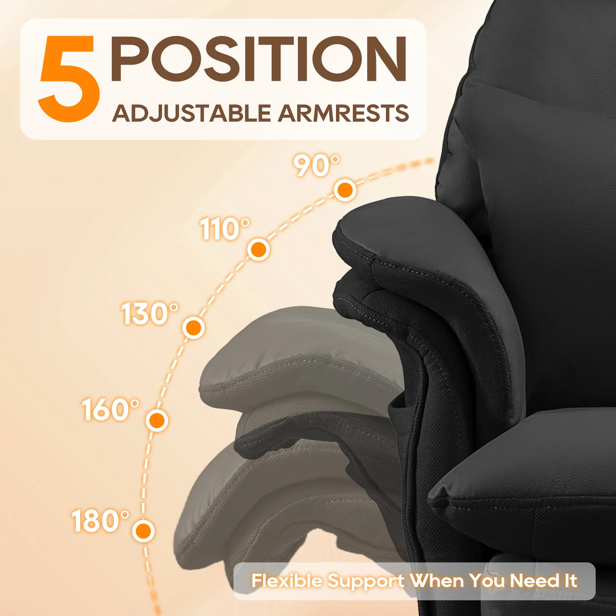 TCGBKAF Big and Tall Executive Criss Cross Office Chair, Ergonomic Computer Desk Chair with Adjustable Backrest, Flip Armrests & Footrest for Home & Office
