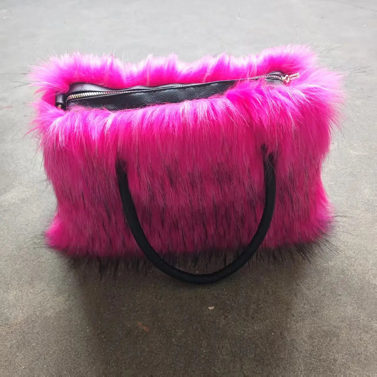 Autumn Winter Faux Fur Tote Bag For Women Rectangular Large Capacity Plush Handbags American Fashion High Street Crossbody Bags