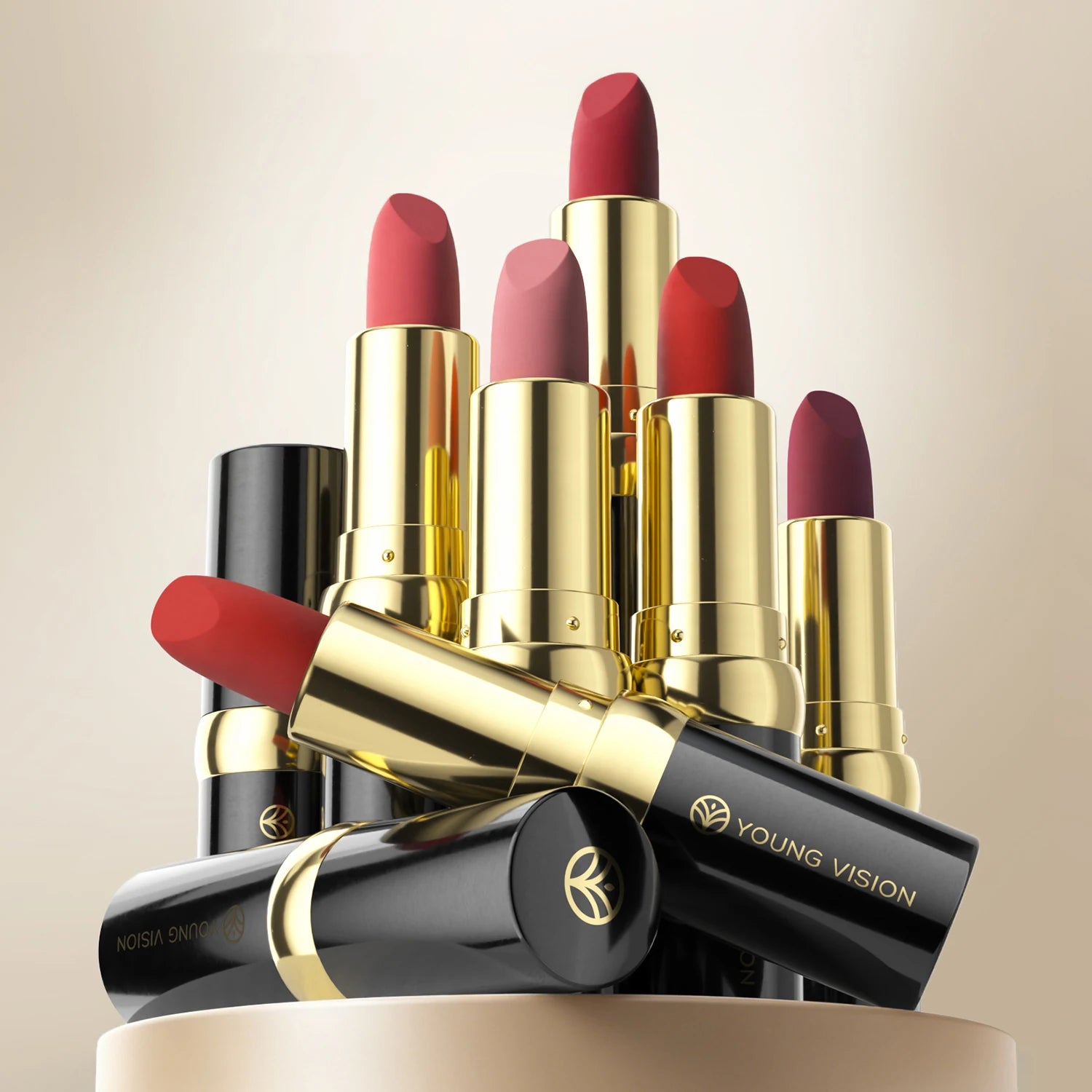 1Pcs Velvet Matte Lipstick Long Lasting Waterproof Sexy Red Lipsticks 5 Color Nude Pink Lip Gloss Makeup Non-stick Cup...