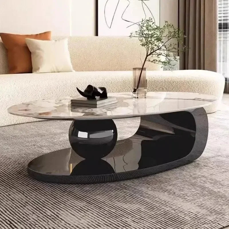 Modern Slate Desktop Metal Coffee Tables Minimalist Designer Home Living Room Furniture Italian Oval Table Luxury Tea...