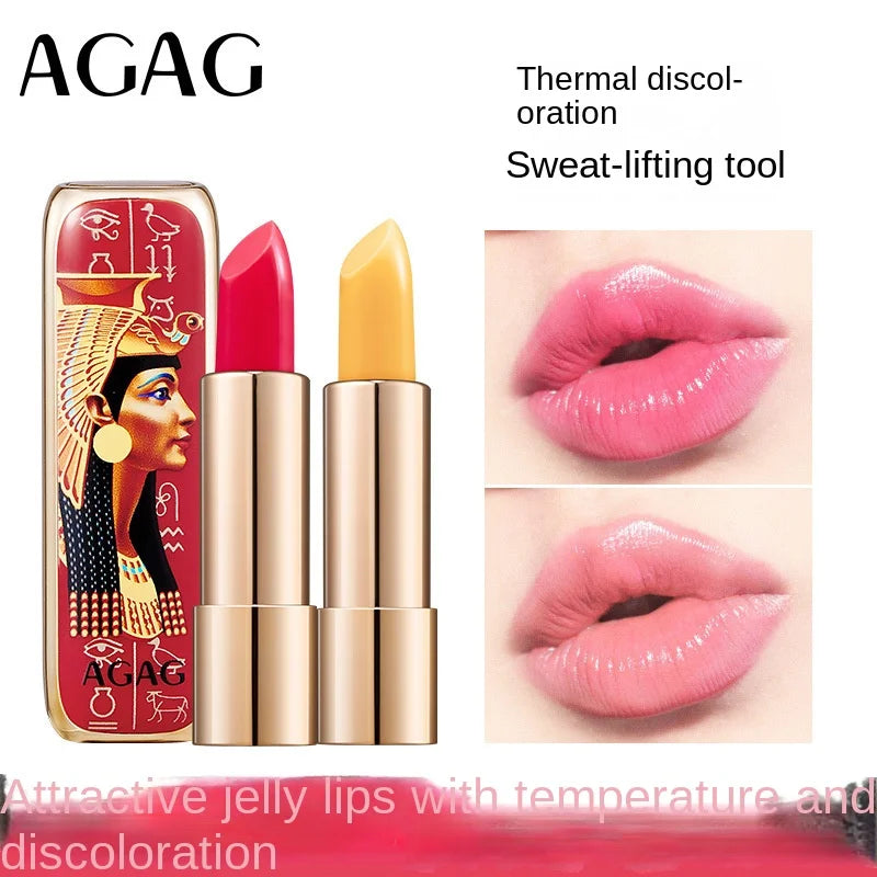 AGAG Warm Change Lipstick Lip Balm Female Moisturising And Nourishing Make Up Korean Lip Stick - Kimlud