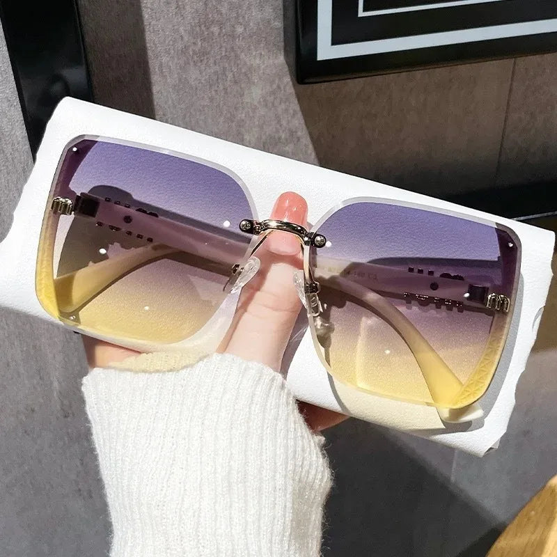 New Fashion Oversized Square Sunglasses Women 2026 Luxury Brand Sun Glasses Trendy Driving Eyeglasses Ladies Gafas UV400...