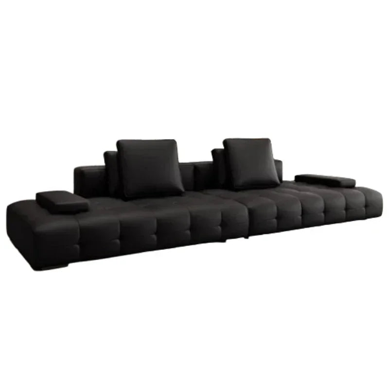 European Longer Sofa Luxury Leather Desig Lounge Living Room Sofa Modern Recliner Puffs Muebles Para El Hogar Couch Furniture