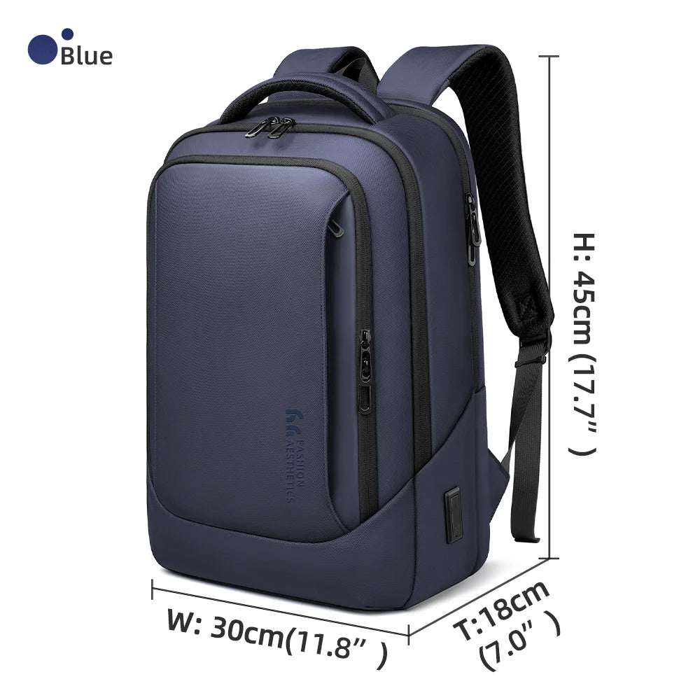 HK Men's Designer Laptop Bag Waterproof School Bags for College Boys Male Business Sports Travel Backpack Men With USB Charging