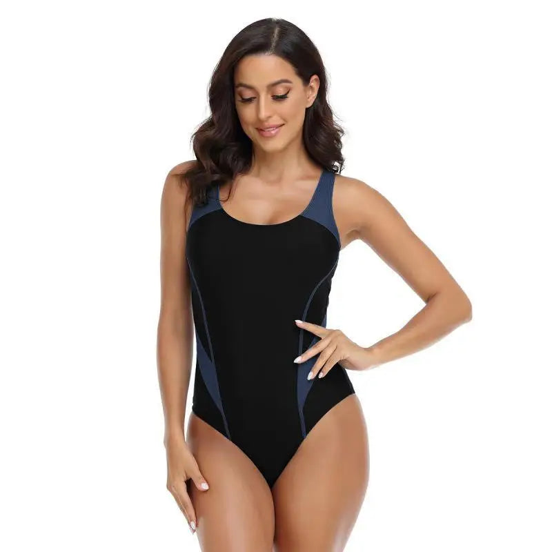 Bathing Suit Women European And American Swimsuit Women, Comfortable Swimsuit Competitive Women's Fashion Sports Color Matching - Kimlud