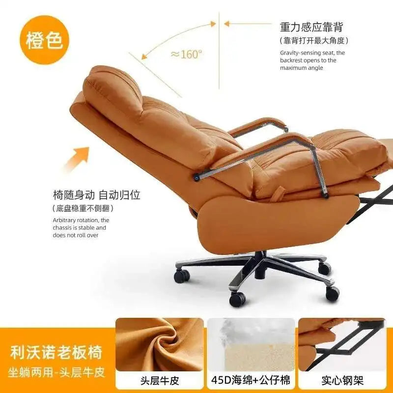 White Nordic Recliner Chair Ergonomic Bedroom Floor Modern Office Chair Working Conference Chaise De Bureau Office...